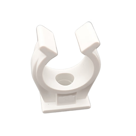 10x Rohrclips Einfach Rohrhalter Weiß Rohrclip Rohrklemme Clipser Rohrschelle Klemmschelle