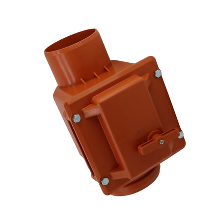 Rückstauverschluss 110 MM aus Kunststoff Orange, Rückschlagklappe Rückstauventil Froschklappe Abfluss Abwasser