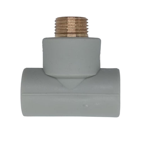 PPR Fittings: T-Stück mit AG Rohr Schweißtechnik PP-R Rohrfitting Polypropylen Fitting geeignet für Trinkwasser mit Außengewinde