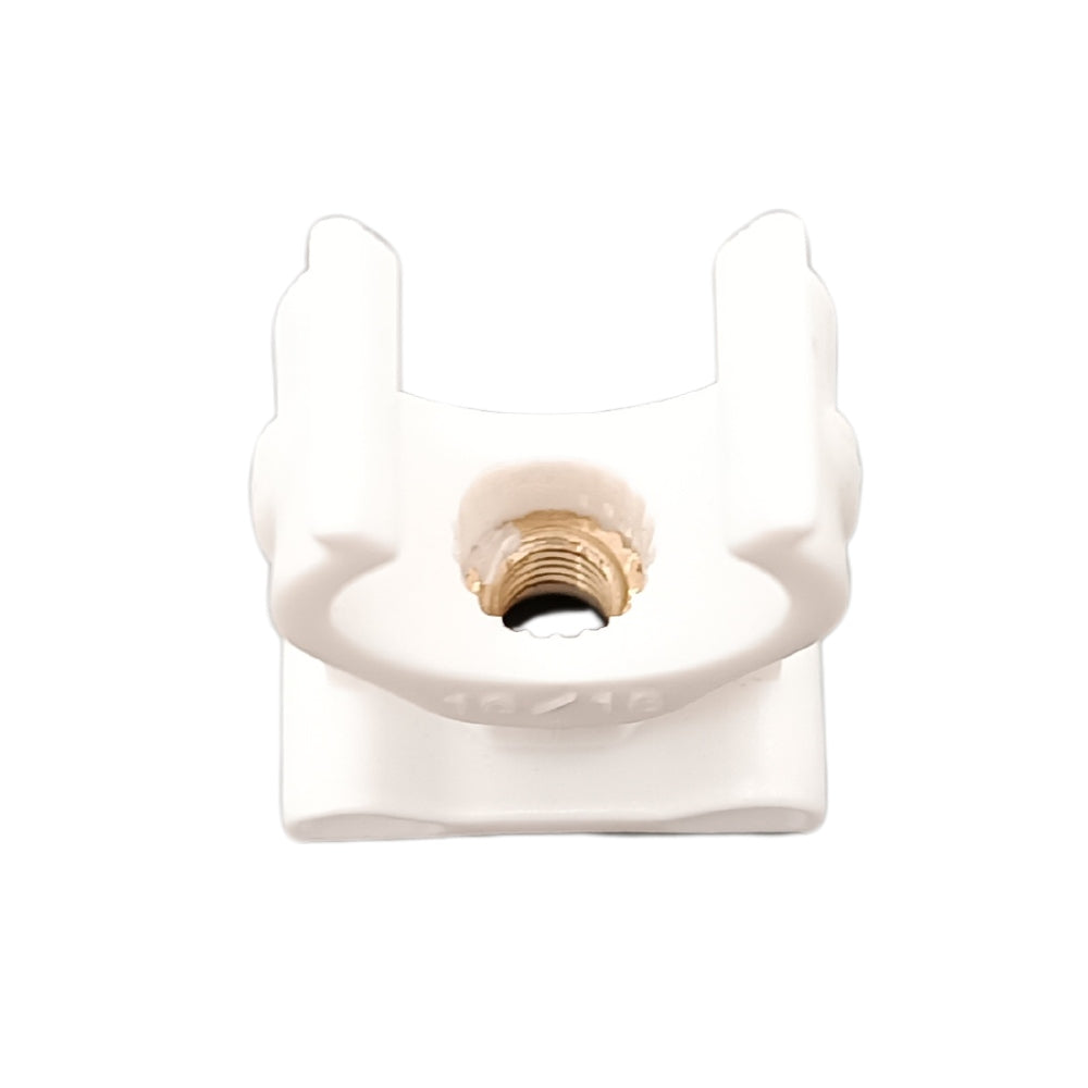 10x Rohrclips Einfach Rohrhalter Weiß Rohrclip Rohrklemme Clipser Rohrschelle Klemmschelle