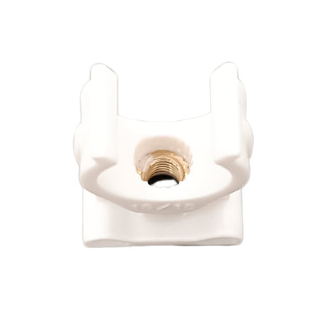 10x Rohrclips Einfach Rohrhalter Weiß Rohrclip Rohrklemme Clipser Rohrschelle Klemmschelle