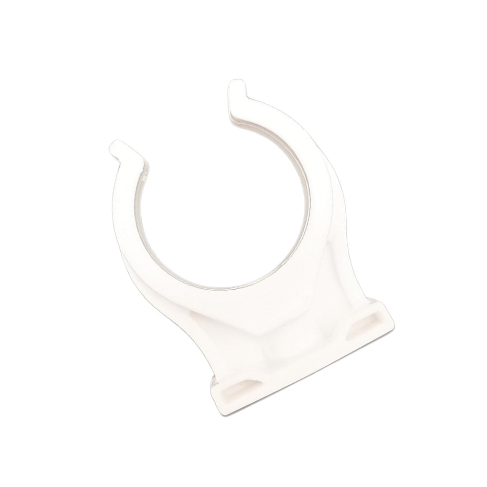 10x Rohrclips Einfach Rohrhalter Weiß Rohrclip Rohrklemme Clipser Rohrschelle Klemmschelle