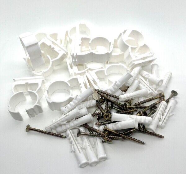 Klemmschellen Halteklammern Rohrschellen mit Dübeln Schrauben Rohrclip