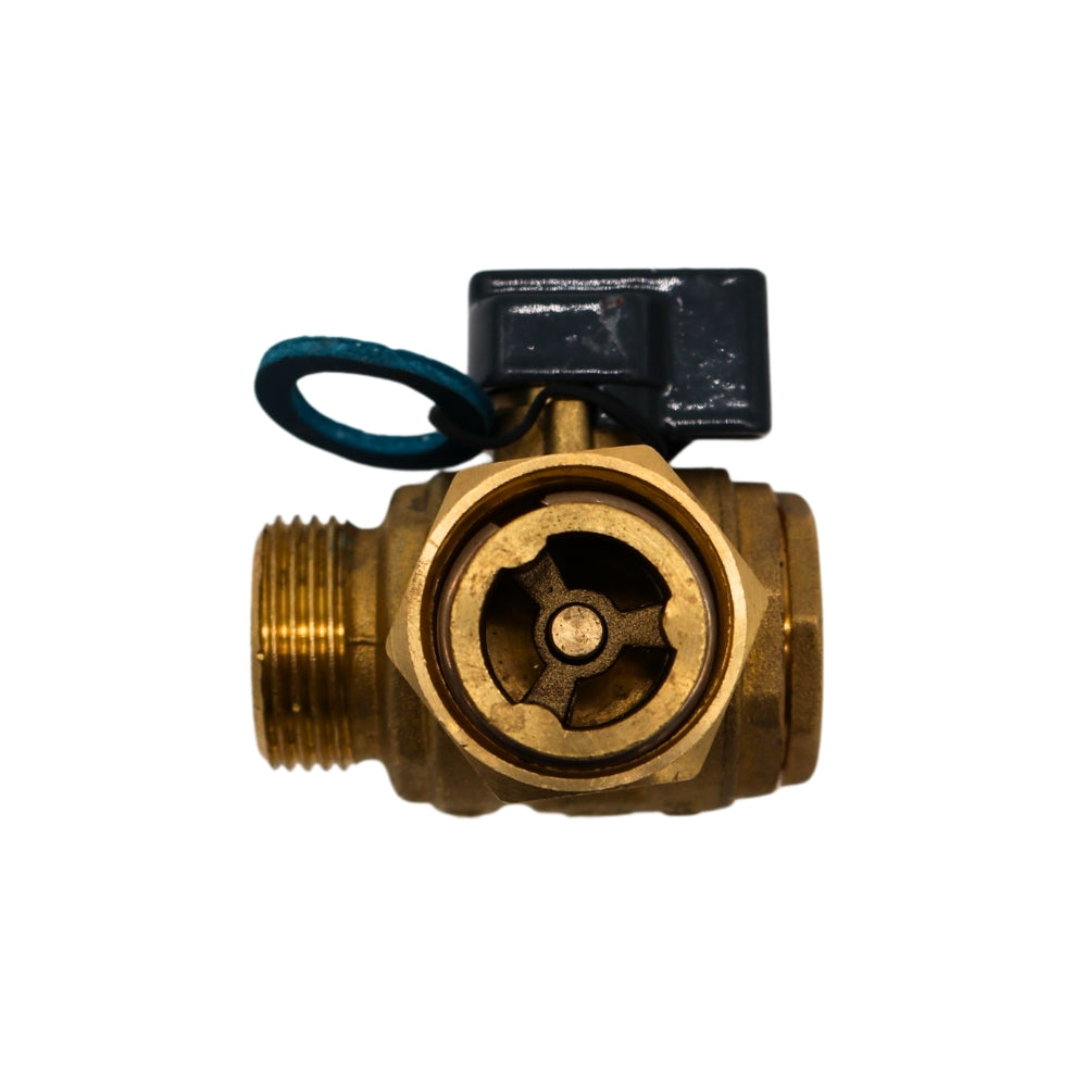 Eck-Kugelhahn 3/4" zum Anschluss eines Gas-Kessels, Eckkugelhahn für Wandkessel, mit Antikalkfilter und Rückschlagventil
