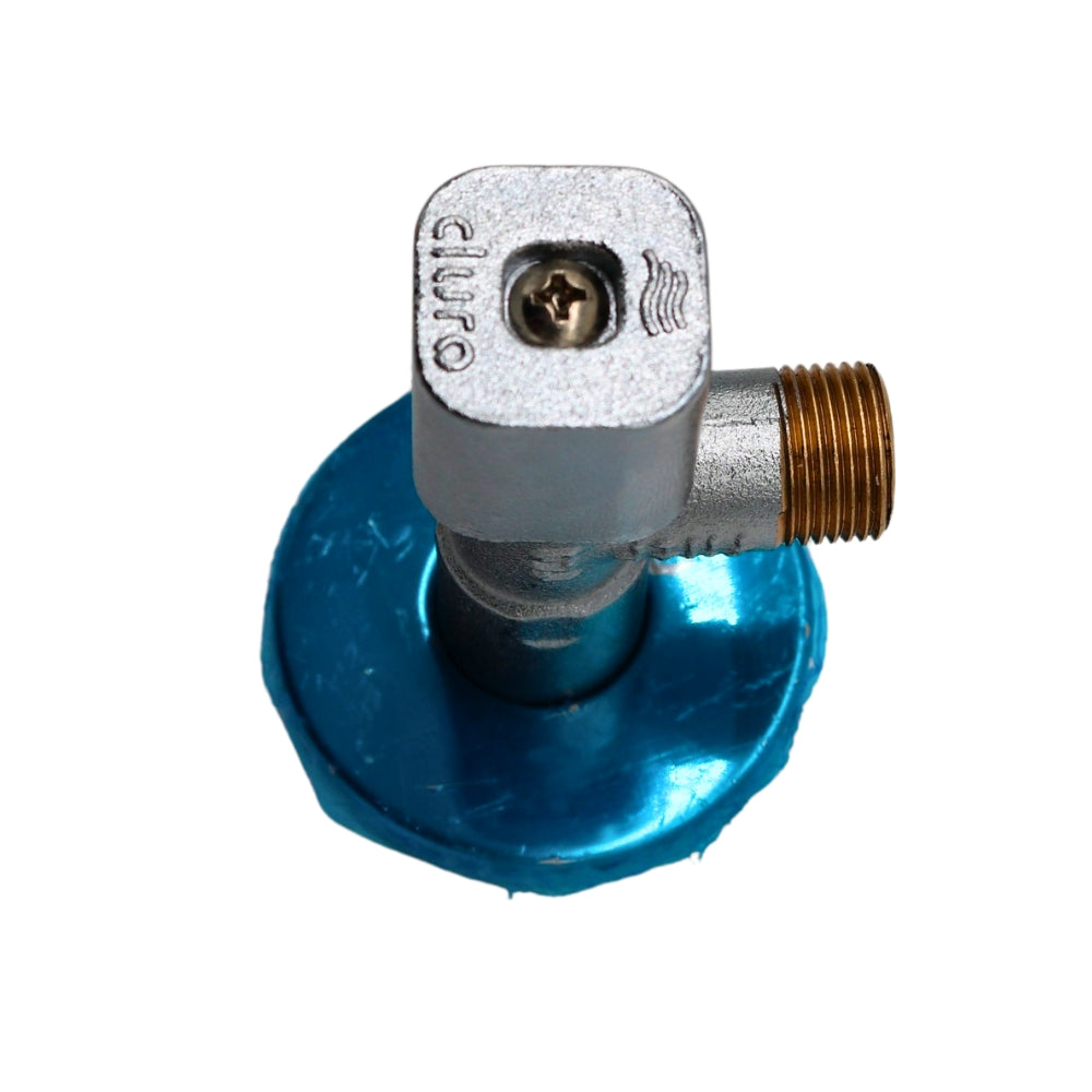 Eckventil mit Filter und Steinschutz kugelgestrahlt verchromt Messing Trinkwasser geeignet 16 bar
