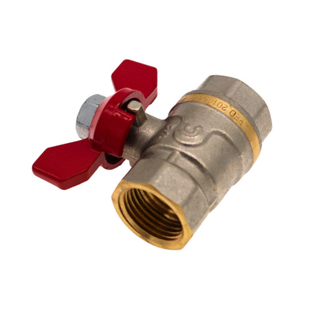 Kugelhahn 1/2" IG/IG , mit Stopfbuchse, dynamische Dichtung, Flügelgriff