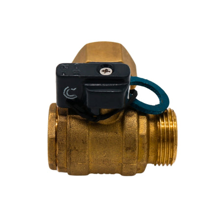 Eck-Kugelhahn 3/4" zum Anschluss eines Gas-Kessels, Eckkugelhahn für Wandkessel, mit Antikalkfilter und Rückschlagventil