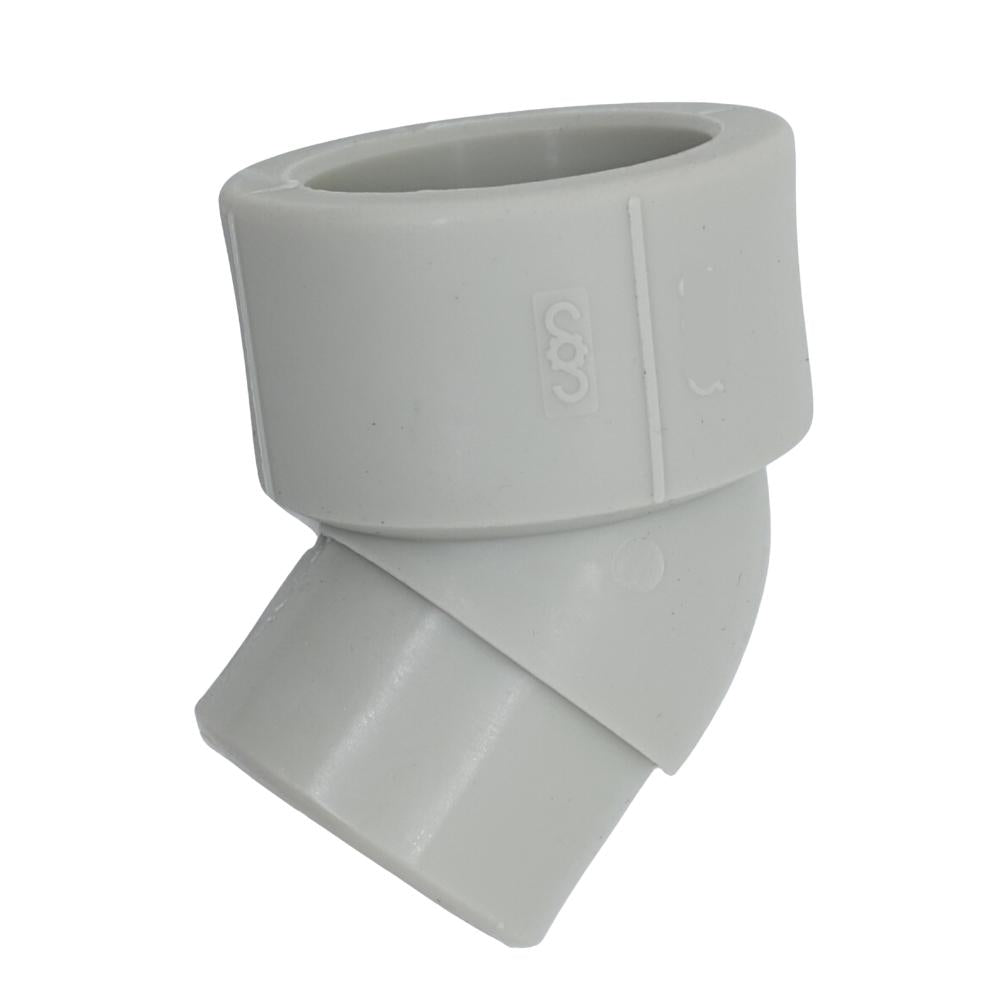PPR Fittings: Bogen 45 grad IG-AG. Rohr Schweißtechnik PP-R.