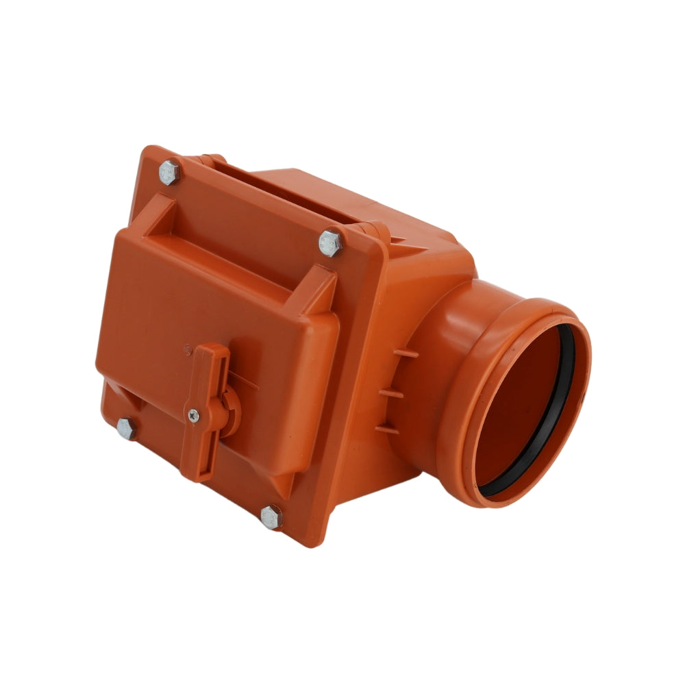 Rückstauverschluss 110 MM aus Kunststoff Orange, Rückschlagklappe Rückstauventil Froschklappe Abfluss Abwasser