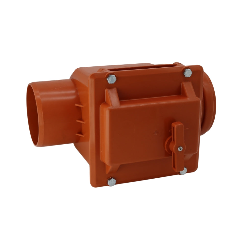 Rückstauverschluss 110 MM aus Kunststoff Orange, Rückschlagklappe Rückstauventil Froschklappe Abfluss Abwasser