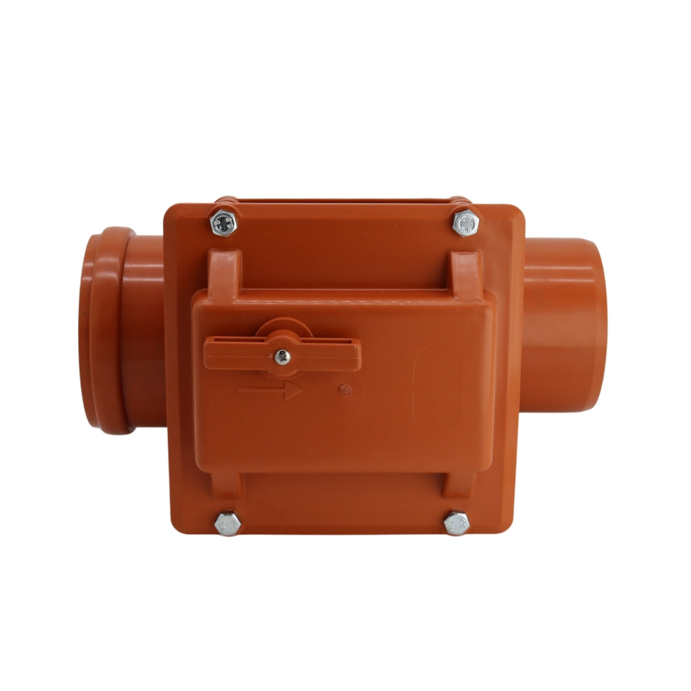 Rückstauverschluss 110 MM aus Kunststoff Orange, Rückschlagklappe Rückstauventil Froschklappe Abfluss Abwasser