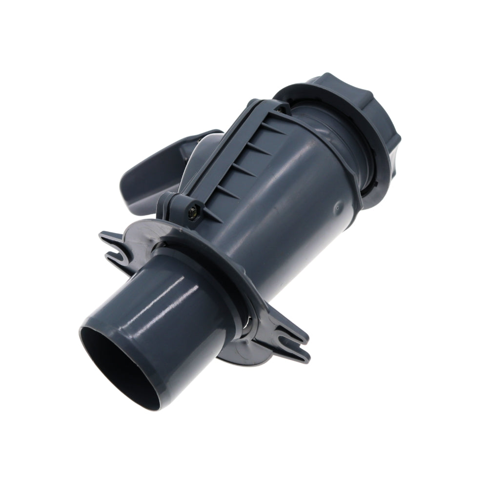 Rückstauverschluss 50 MM ( B ) aus Kunststoff Grau, Rückschlagklappe Rückstauventil Froschklappe Abfluss Abwasser