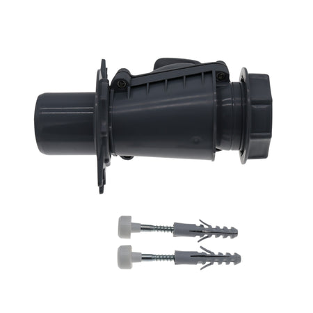 Rückstauverschluss 50 MM ( B ) aus Kunststoff Grau, Rückschlagklappe Rückstauventil Froschklappe Abfluss Abwasser