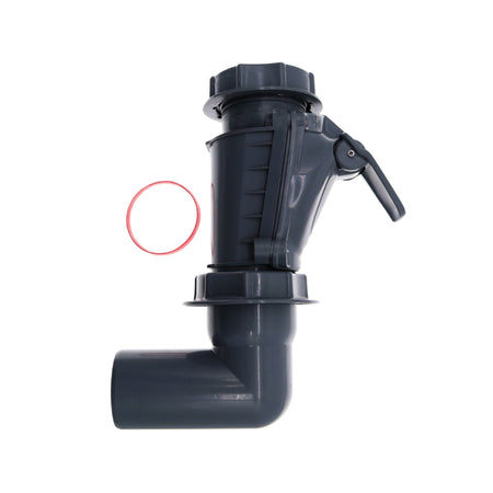 Rückstauverschluss 50 MM ( C ) aus Kunststoff Grau, Rückschlagklappe Rückstauventil Froschklappe Abfluss Abwasser