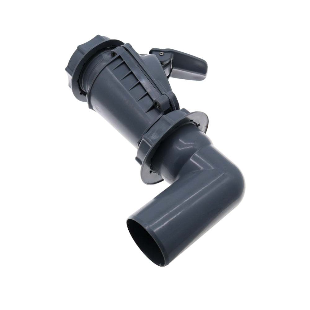 Rückstauverschluss 50 MM ( C ) aus Kunststoff Grau, Rückschlagklappe Rückstauventil Froschklappe Abfluss Abwasser