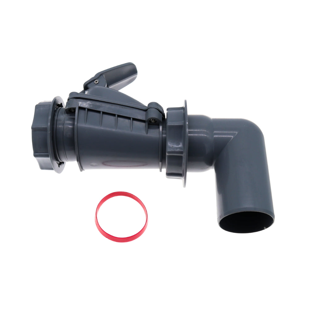 Rückstauverschluss 50 MM ( C ) aus Kunststoff Grau, Rückschlagklappe Rückstauventil Froschklappe Abfluss Abwasser