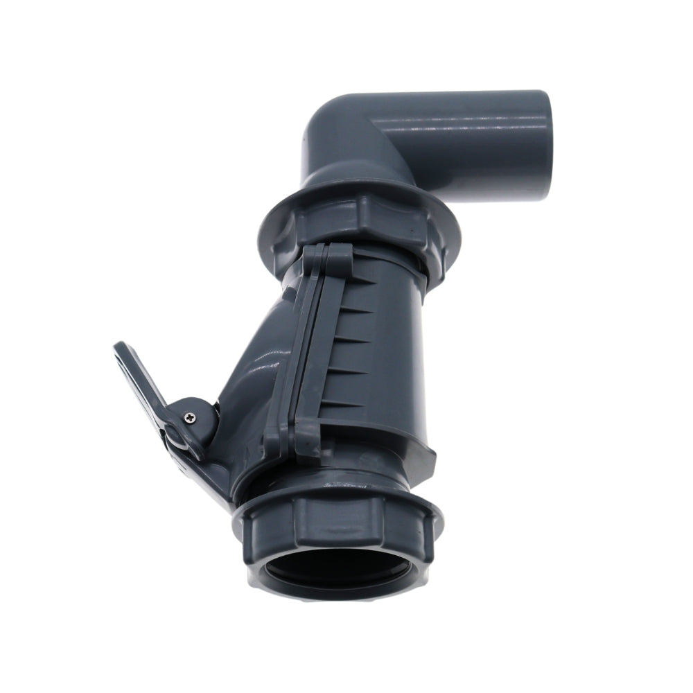 Rückstauverschluss 50 MM ( C ) aus Kunststoff Grau, Rückschlagklappe Rückstauventil Froschklappe Abfluss Abwasser