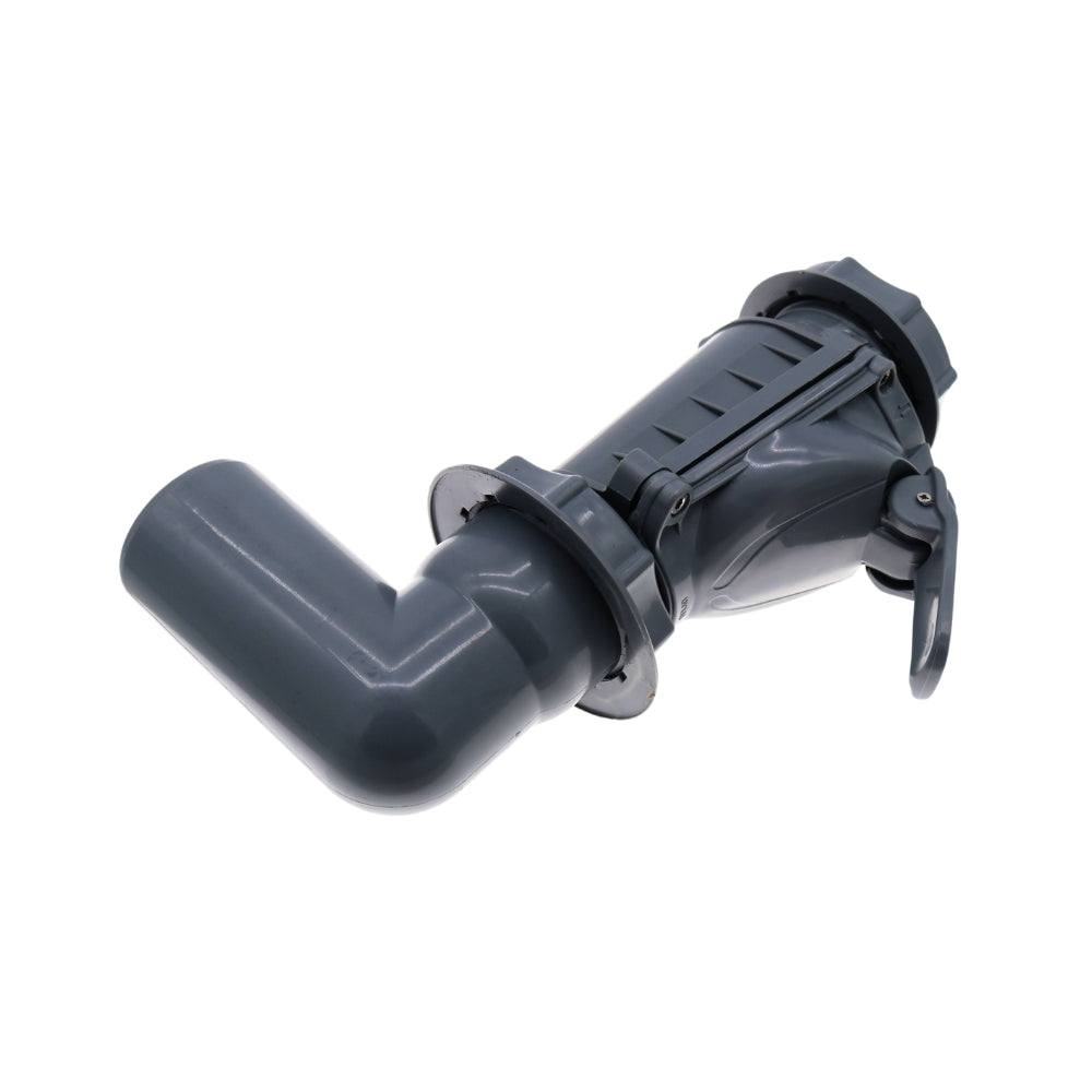 Rückstauverschluss 50 MM ( C ) aus Kunststoff Grau, Rückschlagklappe Rückstauventil Froschklappe Abfluss Abwasser