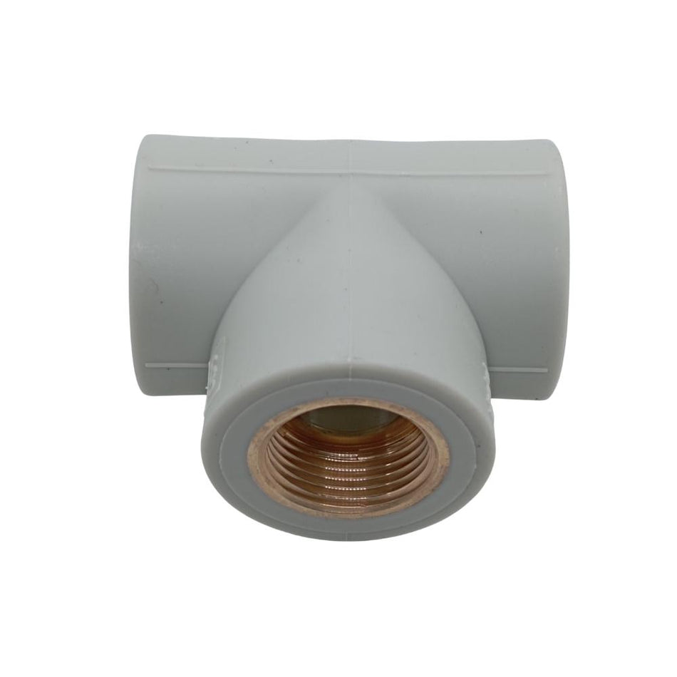 PPR fittings: T-piece with female thread. Pipe welding technology PP-R.