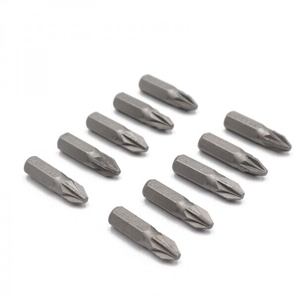 10x 1/4 "25mm PZ2 Schraubendreher Bit Set Reparaturset Werkzeuge Hex Schaft Bohr