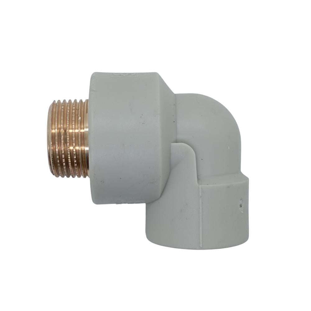 PPR Fittings: Bogen 90 grad mit AG Rohr Schweißtechnik PP-R Rohrwinkel Bogen Adapter Winkel Rohrfitting Polypropylen Fitting mit Außengewinde