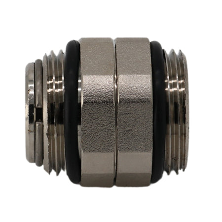 Doppelseitiger Drehverbinder 1" AG/AG zur Verbindung der Kollektoren des Mischsystems