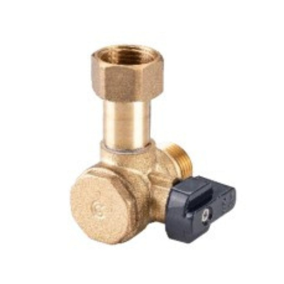 Eck-Kugelhahn 1/2" zum Anschluss eines Gas-Kessels, Eckkugelhahn für Wandkessel