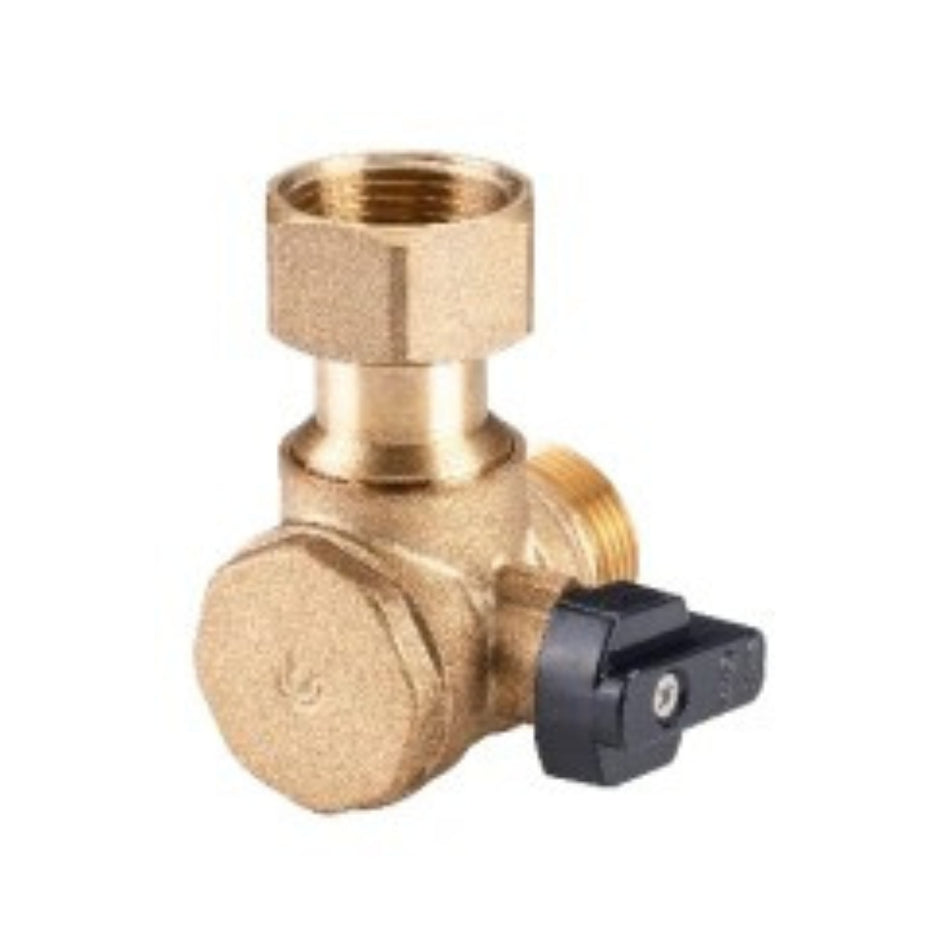 Eck-Kugelhahn 3/4" zum Anschluss eines Gas-Kessels, Eckkugelhahn für Wandkessel