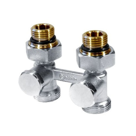Gerader Heizkörperanschluss 3/4″ x 1/2″, untere Kühleranschlüsse mit Brücke