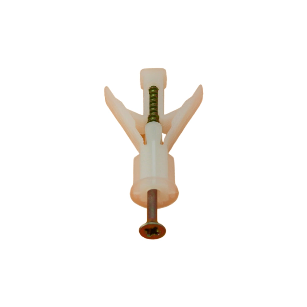 Gipskartondübel, Dübel mit Schrauben 10 x 45 mm. Wandstärke 4-12 mm.