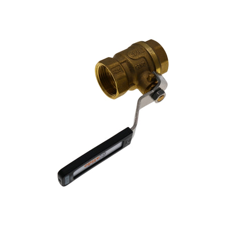 Kugelhahn 1 1/2" IG/IG, mit Hebel und Fenster, mit Stopfbuchse und dynamischer Dichtung, Messing Ventil für Trinkwasser, Antikalk-Kugelhähne, PN 40 bar