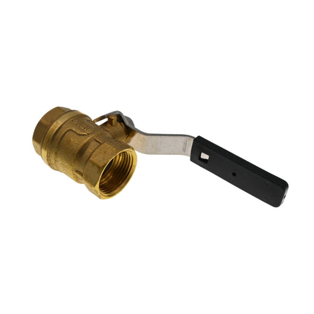 Kugelhahn 1/2" IG/IG, mit Hebel und Fenster, mit Stopfbuchse und dynamischer Dichtung, Messing Ventil für Trinkwasser, Antikalk-Kugelhähne, PN 40 bar