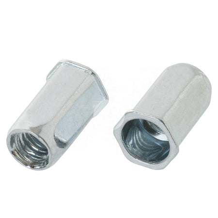 Nietmuttern M6 x 16.0 mm mit reduziertem Flachkopf, Sechskant Blindnietmuttern Stahl verzinkt  - 25 Stück