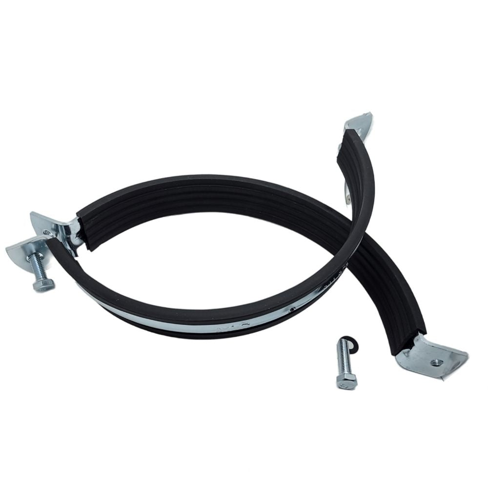 Schraubrohrschellen 215-220 mm Stahl Verzinkt Rohrschellen Schalldämmeinlage