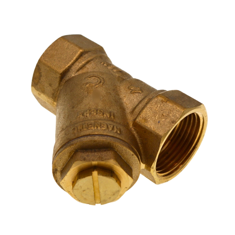 Schmutzfänger 1/2" 3/4" 1" Heizung Wasser Filter Y-Stück Messing mit Magnet Magnet Leitungsfilter Schrägsitz PN 10