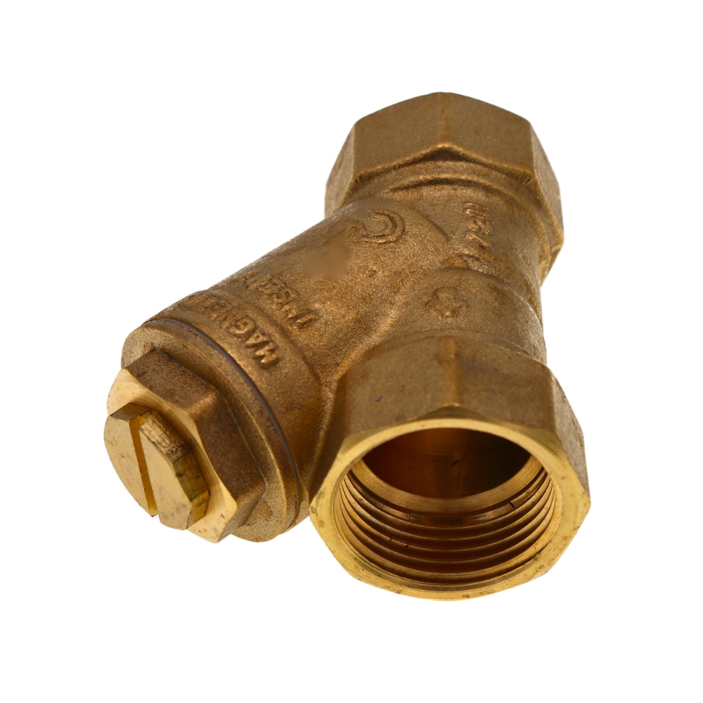 Schmutzfänger 1/2" 3/4" 1" Heizung Wasser Filter Y-Stück Messing mit Magnet Magnet Leitungsfilter Schrägsitz PN 10