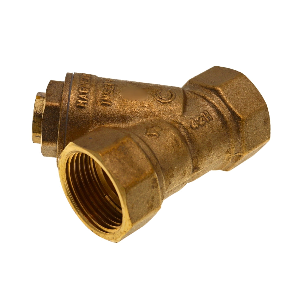 Schmutzfänger 1/2" 3/4" 1" Heizung Wasser Filter Y-Stück Messing mit Magnet Magnet Leitungsfilter Schrägsitz PN 10