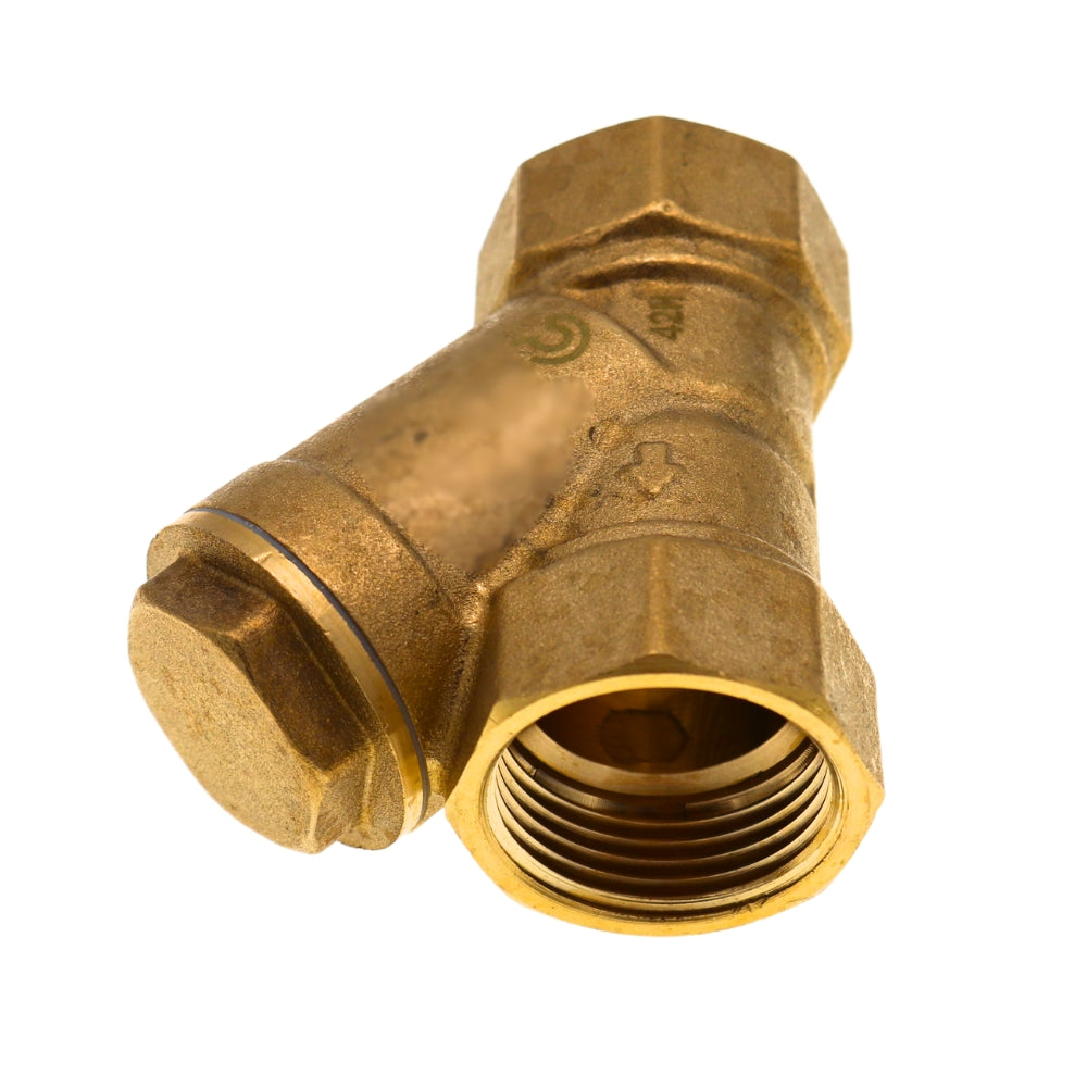 Messing Y-Stück Schmutzfänger Heizung Wasser Filter Magnet Leitungsfilter Schrägsitz mit Filtergewebe von 40 Löchern/cm²  PN 16