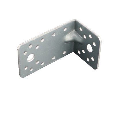 Winkelverbinder 90x50x55 MM Stahl Verzinkt, Stahlwinkel verzinkt Bauwinkel Lochwinkel Sturmwinkel Holzverbinder Silber - 20 Stück.